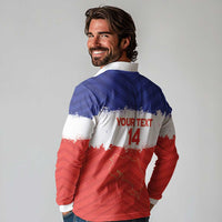 Custom Costa Rica Football Long Sleeve Polo Shirt Map With Los Ticos Sporty Style - Wonder Print Shop