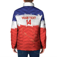 Custom Costa Rica Football Padded Jacket Map With Los Ticos Sporty Style - Wonder Print Shop