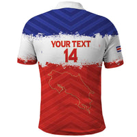 Custom Costa Rica Football Polo Shirt Map With Los Ticos Sporty Style - Wonder Print Shop