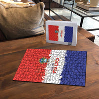 Costa Rica Football Puzzle Map With Los Ticos Sporty Style - Wonder Print Shop