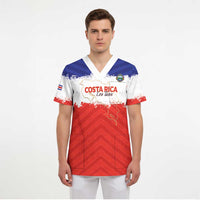 Custom Costa Rica Football Scrub Top Map With Los Ticos Sporty Style - Wonder Print Shop