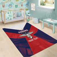 Custom Panama Football Area Rug Los Canaleros Harpy Eagle - Wonder Print Shop