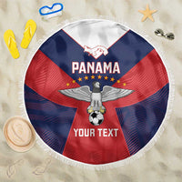 Custom Panama Football Beach Blanket Los Canaleros Harpy Eagle - Wonder Print Shop