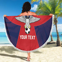 Custom Panama Football Beach Blanket Los Canaleros Harpy Eagle - Wonder Print Shop