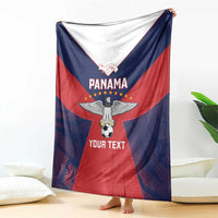 Custom Panama Football Blanket Los Canaleros Harpy Eagle - Wonder Print Shop