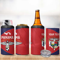 Custom Panama Football 4 in 1 Can Cooler Tumbler Los Canaleros Harpy Eagle - Wonder Print Shop