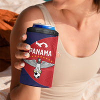 Custom Panama Football 4 in 1 Can Cooler Tumbler Los Canaleros Harpy Eagle - Wonder Print Shop