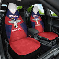 Custom Panama Football Car Seat Cover Los Canaleros Harpy Eagle - Wonder Print Shop