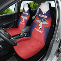 Custom Panama Football Car Seat Cover Los Canaleros Harpy Eagle - Wonder Print Shop