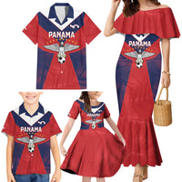 Custom Panama Football Family Matching Mermaid Dress and Hawaiian Shirt Los Canaleros Harpy Eagle - Wonder Print Shop