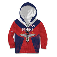 Custom Panama Football Kid Hoodie Los Canaleros Harpy Eagle - Wonder Print Shop