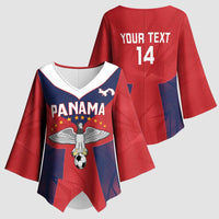 Custom Panama Football Kimono Sleeve Blouse Los Canaleros Harpy Eagle - Wonder Print Shop