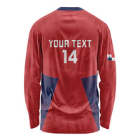 Custom Panama Football Long Sleeve Shirt Los Canaleros Harpy Eagle - Wonder Print Shop