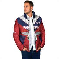Custom Panama Football Padded Jacket Los Canaleros Harpy Eagle - Wonder Print Shop