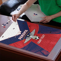 Custom Panama Football Puzzle Los Canaleros Harpy Eagle - Wonder Print Shop