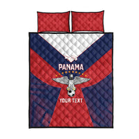 Custom Panama Football Quilt Bed Set Los Canaleros Harpy Eagle - Wonder Print Shop
