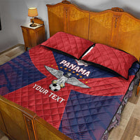 Custom Panama Football Quilt Bed Set Los Canaleros Harpy Eagle - Wonder Print Shop
