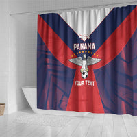 Custom Panama Football Shower Curtain Los Canaleros Harpy Eagle - Wonder Print Shop