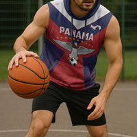 Custom Panama Football Sleeveless Hoodie Los Canaleros Harpy Eagle - Wonder Print Shop