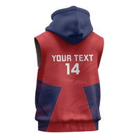 Custom Panama Football Sleeveless Zip Hoodie Los Canaleros Harpy Eagle - Wonder Print Shop