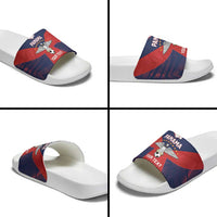 Custom Panama Football Slide Sandals Los Canaleros Harpy Eagle - Wonder Print Shop