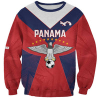 Custom Panama Football Sweatshirt Los Canaleros Harpy Eagle - Wonder Print Shop