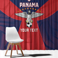 Custom Panama Football Window Curtain Los Canaleros Harpy Eagle - Wonder Print Shop