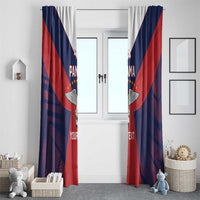 Custom Panama Football Window Curtain Los Canaleros Harpy Eagle - Wonder Print Shop