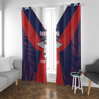 Custom Panama Football Window Curtain Los Canaleros Harpy Eagle - Wonder Print Shop