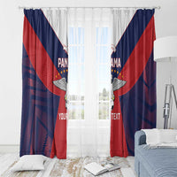 Custom Panama Football Window Curtain Los Canaleros Harpy Eagle - Wonder Print Shop