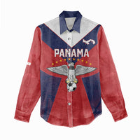 Custom Panama Football Women Casual Shirt Los Canaleros Harpy Eagle - Wonder Print Shop
