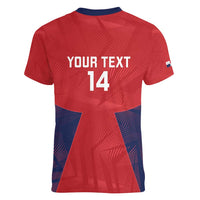 Custom Panama Football Women V-Neck T-Shirt Los Canaleros Harpy Eagle - Wonder Print Shop