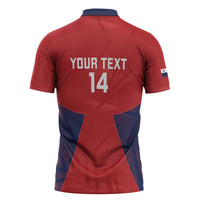 Custom Panama Football Zipper Polo Shirt Los Canaleros Harpy Eagle LT14