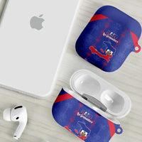 Haiti Football AirPods Case Les Grenadiers Veve Vodou Blue - Wonder Print Shop