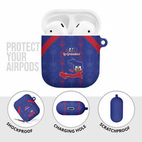 Haiti Football AirPods Case Les Grenadiers Veve Vodou Blue - Wonder Print Shop