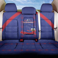 Haiti Football Back Car Seat Cover Les Grenadiers Veve Vodou Blue - Wonder Print Shop