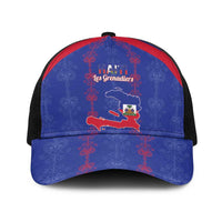 Haiti Football Baseball Net Cap Les Grenadiers Veve Vodou Blue - Wonder Print Shop