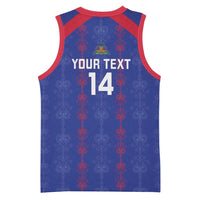 Custom Haiti Football Basketball Jersey Les Grenadiers Veve Vodou Blue - Wonder Print Shop
