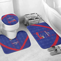 Haiti Football Bathroom Set Les Grenadiers Veve Vodou Blue - Wonder Print Shop