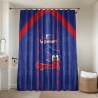 Haiti Football Bathroom Set Les Grenadiers Veve Vodou Blue - Wonder Print Shop