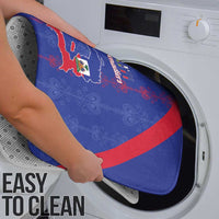 Haiti Football Bathroom Set Les Grenadiers Veve Vodou Blue - Wonder Print Shop