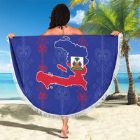 Haiti Football Beach Blanket Les Grenadiers Veve Vodou Blue - Wonder Print Shop