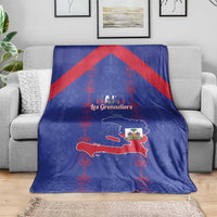 Haiti Football Blanket Les Grenadiers Veve Vodou Blue - Wonder Print Shop