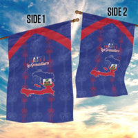 Haiti Football Garden Flag Les Grenadiers Veve Vodou Blue - Wonder Print Shop
