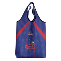 Haiti Football Grocery Bag Les Grenadiers Veve Vodou Blue - Wonder Print Shop