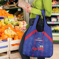 Haiti Football Grocery Bag Les Grenadiers Veve Vodou Blue - Wonder Print Shop