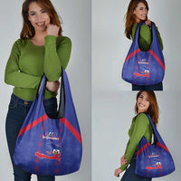 Haiti Football Grocery Bag Les Grenadiers Veve Vodou Blue - Wonder Print Shop