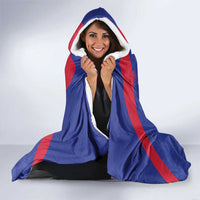 Haiti Football Hooded Blanket Les Grenadiers Veve Vodou Blue - Wonder Print Shop
