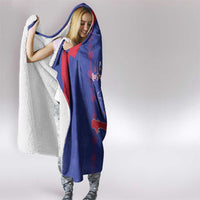 Haiti Football Hooded Blanket Les Grenadiers Veve Vodou Blue - Wonder Print Shop