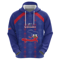 Custom Haiti Football Hoodie Les Grenadiers Veve Vodou Blue - Wonder Print Shop